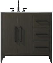 Elegant Kitchen and Bath 36" Single Bathroom Vanity in Mocha Brown