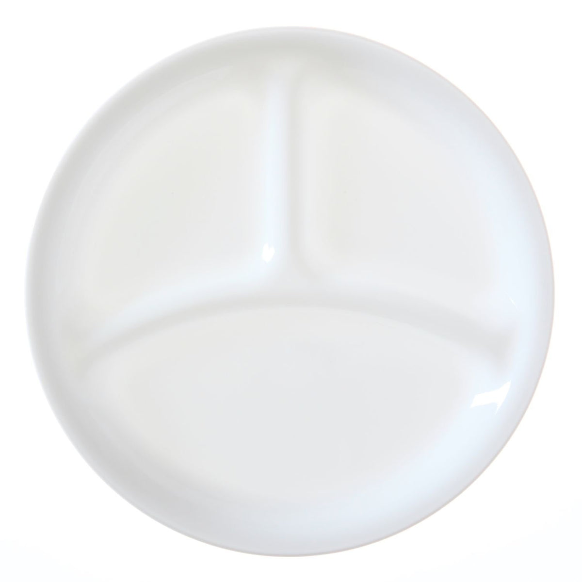Livingware 8-1/2-Inch Divided Dish by Corelle – 8.5", Ceramic, Winter Frost White, Model 1057557