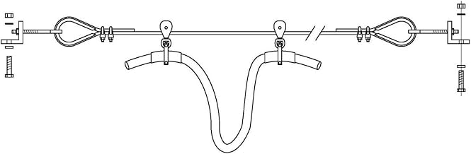 Contrx Tagline Kit, 8' Festoon Cable, Cable Hanger,Clamps, Brackets
