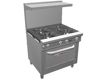 Southbend 400 Series Ultimate Restaurant Range 36" 4 Burner Convection Oven by Imperial – Stainless-Steel, Model 4367A