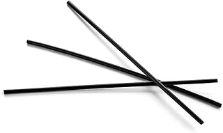 Vegware Plant-based Compostable Cocktail Black 3mm Ecovio Straw, 5.25in (Case of 10000)
