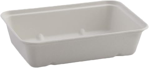 Sabert 46130F300 Rectangular Pulp Deli Container 6" x 9", 30 oz - 300 per case