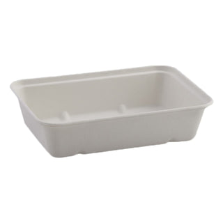 Rectangular Pulp Deli Container 6" x 9" by Sabert – 30 oz., 30.0 ounces, Molded Fiber Pulp, beige, Model 46130F300