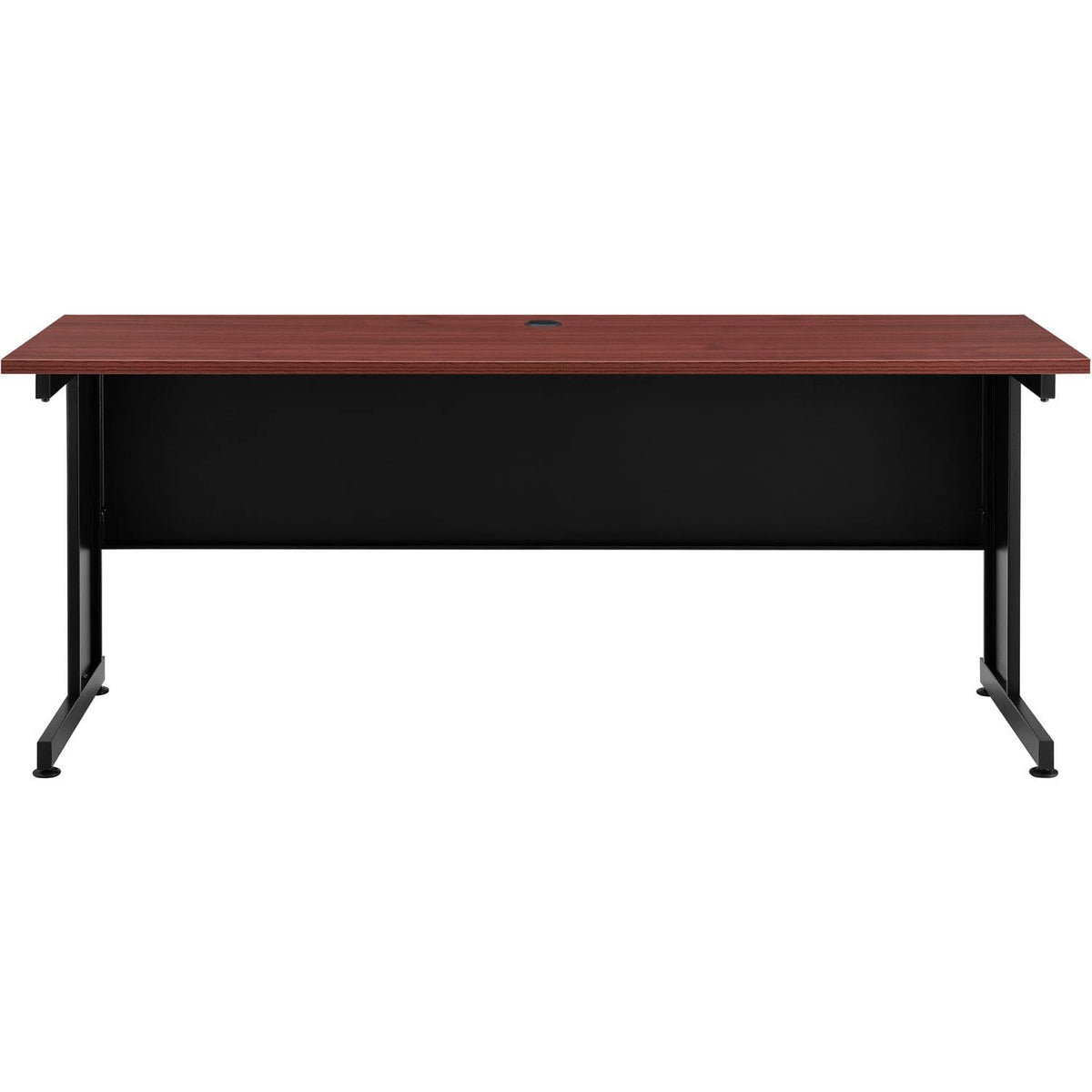 Interion Office Desk by Global Industrial – Laminate, Mahogany, Model 240346MH