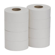 Georgia Pacific Professional Jumbo Jr. One-Ply Bath Tissue Roll by Georgia-Pacific – Junior, Wood, White, Pack of 8, Model 13718