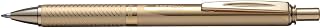 Pentel BL407 Energel Sterling, Gold Metal Barrel, Gel ink Rollerball, 0.7mm Tip, Black ink (Pack of 12)
