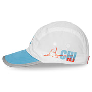 Run The World Collection Running Hat by Headsweats – Polyester, White/Chicago