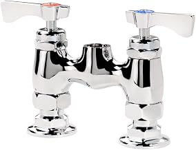 Royal Series 4" Center Deck Mount Pre-Rinse Base by Krowne – 11"L x 16"W x 3"H, Brass, Model 21-204L