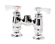 Royal Series 4" Center Deck Mount Pre-Rinse Base by Krowne – 11"L x 16"W x 3"H, Brass, Model 21-204L