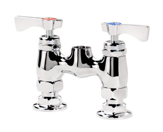 Royal Series 4" Center Deck Mount Pre-Rinse Base by Krowne – 11"L x 16"W x 3"H, Brass, Model 21-204L