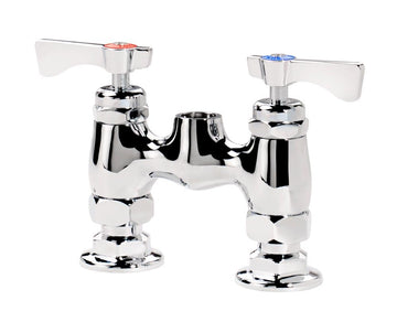Royal Series 4" Center Deck Mount Pre-Rinse Base by Krowne – 11"L x 16"W x 3"H, Brass, Model 21-204L