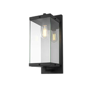 Julien One Light Outdoor Wall Sconce Black by Lighting Design – Iron, Black