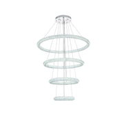 Bowen LED Chandelier Chrome by Lighting Design – Iron and Crystal, Chrome, Model 3800G41C