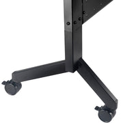 Interion Mobile Flip-Top Training Table with Modesty by Global Industrial – Engineered Wood, Walnut, Model 695125WN