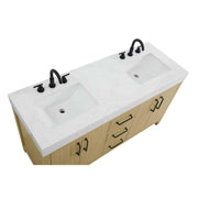 Nathan Bathroom Vanity Honey Brown by Lighting Design – Wood, Honey Brown, Model VF60660DMHB