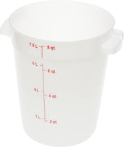 Carlisle FoodService Products 8 Quart (Pack of 12) / 12 / White Storage & Transport