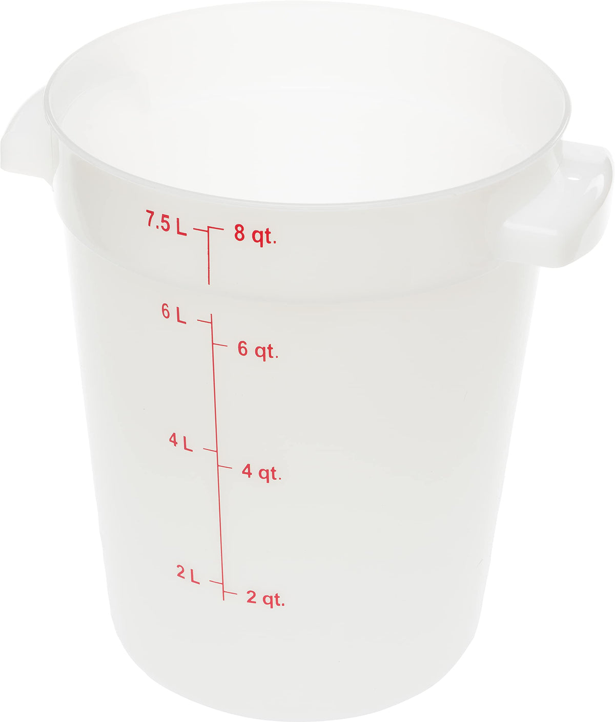 Carlisle FoodService Products 8 Quart (Pack of 12) / 12 / White Storage & Transport