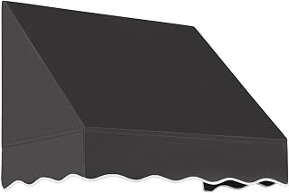 Awntech 3' San Francisco (40.5"-16"-30") Closed-Sided Fixed Awning, Black