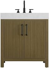 ELEGANT Kitchen and Bath 30 inch Single Bathroom Vanity in Chestnut Brown