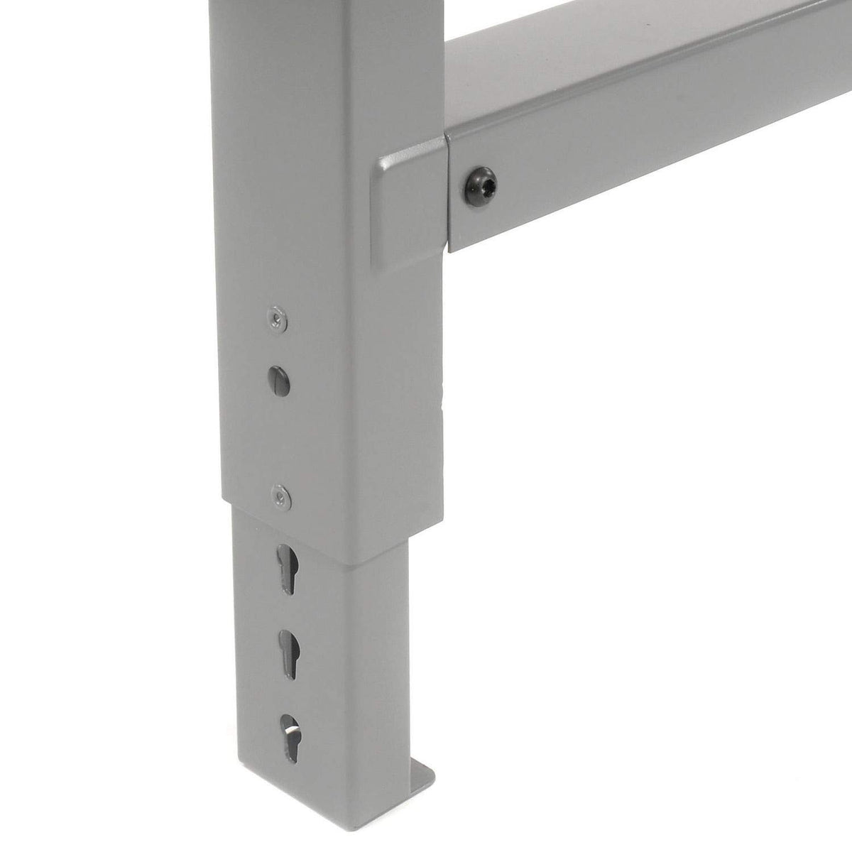 Adjustable Height C-Channel Leg for Workbench by Global Industrial – 30"L x 9.25"W x 4"H, Steel, Gray, Model 249507
