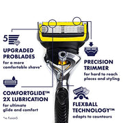 Gillette 1 Count (Pack of 2) / Handle + 1 Refill / Black Cartridge Razors
