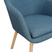 Convenience Concepts Denim Blue Linen / Chair / 25.25"L x 26.75"W x 33.5"H Chairs
