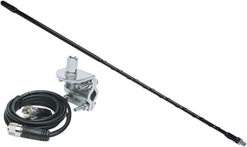 Solarcon Top Loaded Fiberglass Antenna with Mirror Mount & Cable 750 Watt Black