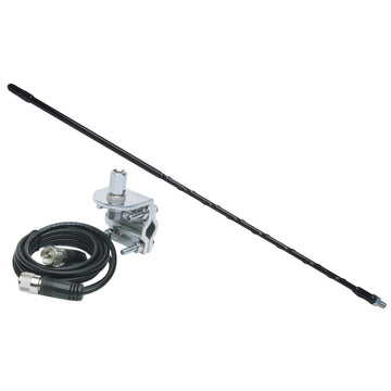 Solarcon Top Loaded Fiberglass Antenna with Mirror Mount & Cable 750 Watt Black by SUMLIB – Model 212B