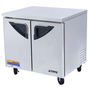 TUR-36SD Deluxe Undercounter Refrigerator - 2 Doors by Turbo Air – 11.0 cubic_feet, Model TUR36SD