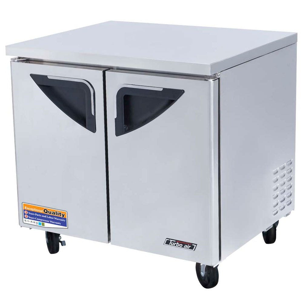TUR-36SD Deluxe Undercounter Refrigerator - 2 Doors by Turbo Air – 11.0 cubic_feet, Model TUR36SD