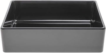 HUBERT Food Pan 1/2 Size Black Melamine - 10" L x 12" W x 3" H