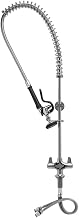 T&S Brass Equip 5PR-2S00-H Single Hole Deck Mount Pre-Rinse Faucet for Commercial Kitchens. Includes Wall Bracket and Sprayer Meets New DOE Requirements with a 1.15 GPM Flow Rate,Silver
