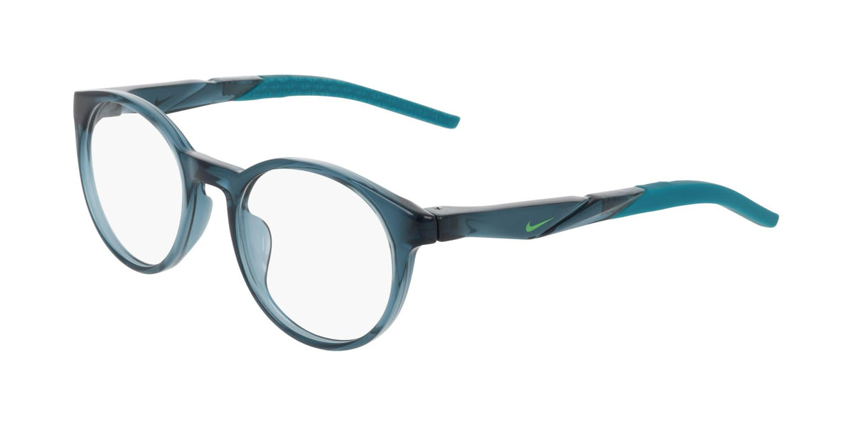 Eyeglasses 5107 447 Teal by Nike – 47/18/130, Plastic, Teal, Model NIKE 5107
