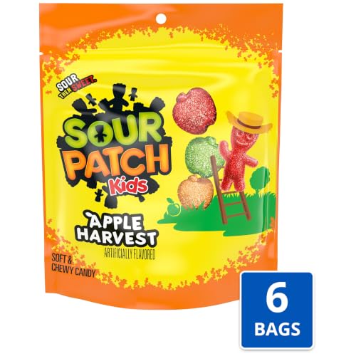 Sour Patch Kids Apple / 10 Ounce (Pack of 6) / Green,Orange,Red Gummy Candy
