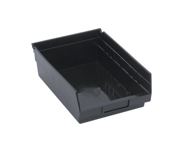 Quantum Storage QSB107 Heavy-Duty Nesting Plastic Shelf Bins for Pharmacy by QUANTUM STORAGE SYSTEMS – 11.63"L x 8.38"W x 4"H, 389.0 cubic_inches, Plastic, Black, Pack of 20