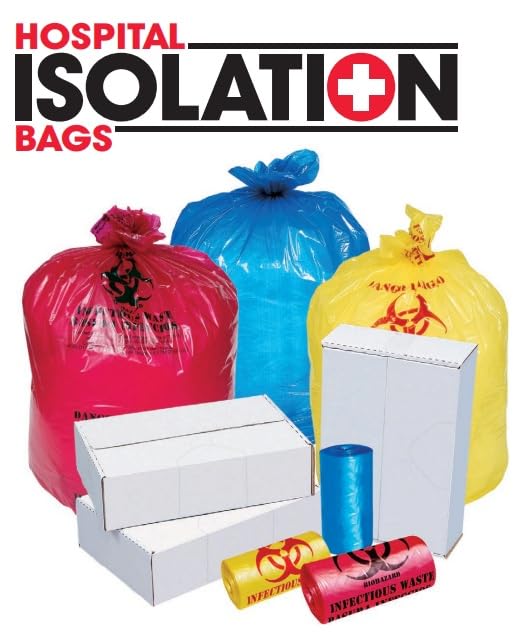 12-16 Gallon Infectious Waste Trash Bag by Pitt Plastics – 1 Count (Pack of 500), 16.0 gallons, Plastic, Red, Pack of 500