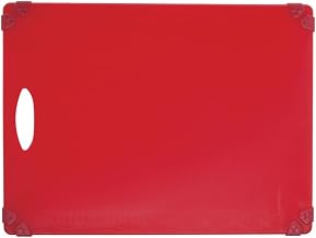 Kratos by Hubert Cutting Board Red with Non-Slip Grippers - 15" L x 20" W x 1/2 H
