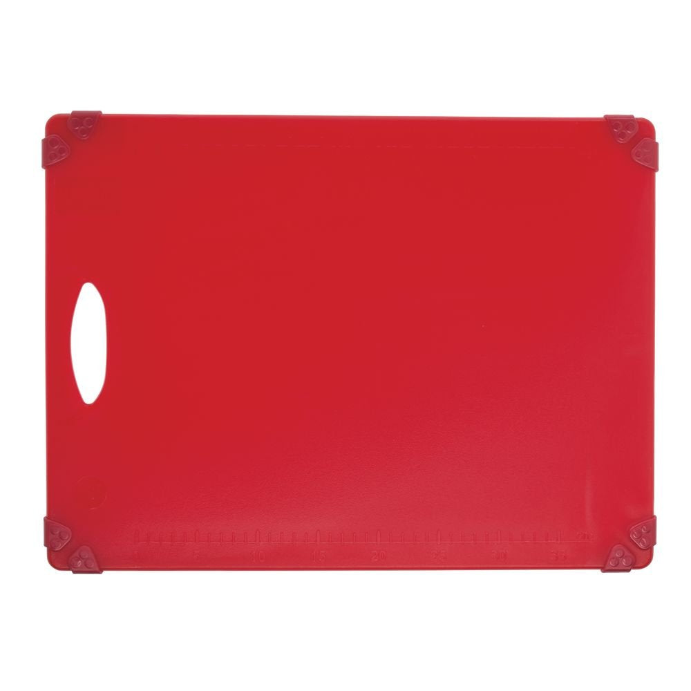 Kratos by Cutting Board Red with Non-Slip Grippers - 15" L x 20" W x 1/2 H by HUBERT – 20"L x 15"W, Plastic, Red, Model 1520-AL-RD