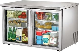TRUE TUC-48G-LP-HC~FGD01 Low Profile 48" Two Section Undercounter Reach-In Refrigerator, Glass Doors