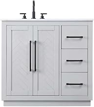 Elegant Kitchen and Bath 36" Single Bathroom Vanity in Grey