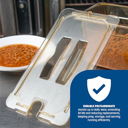 Carlisle FoodService Products Third Size 1 pack / Amber / Handled Notched Lid Storage & Transport