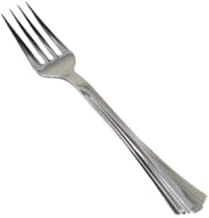 Reflections Petites Plastic Tasting Fork, 4.2-Inch Length, Silver (400-Count)