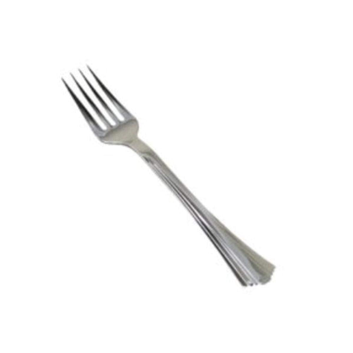 Reflections Petites Plastic Tasting Fork by WNA – 4.2", Plastic, Silver, Pack of 400, Model RFPFK4