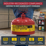 Justrite Blue / 2 Gallon / Type I Cans