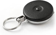 KEY-BAK Original Retractable Key Holder Keychain with a Front, Steel Belt Clip, and Split Ring