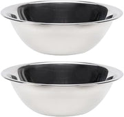 Vollrath 47943 Economy Mixing Bowls, Set of 2 (13-Quart, Stainless Steel)