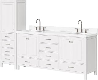 93" Single Bathroom Vanity with Linen Cabinet Set by ARIEL