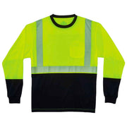 GloWear 8281BK Hi-Vis Performance Long Sleeve T-Shirt - Class 2 - Long-Large - Lime by Ergodyne – Multicoloured, Model B3178150