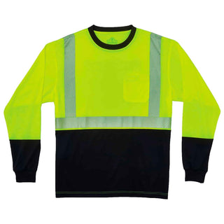 GloWear 8281BK Hi-Vis Performance Long Sleeve T-Shirt - Class 2 - Long-Large - Lime by Ergodyne – Multicoloured, Model B3178150