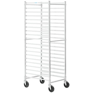 Bun Pan Sheet Pan Rack for 20 Pans End Load Aluminum - 26" L x 20" W x 70" H by HUBERT – Aluminum, Grey
